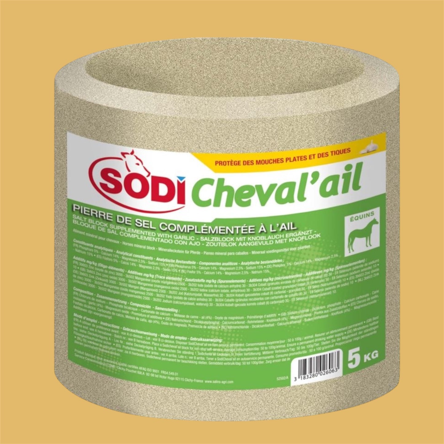 Bloc de sel ail 5kg ~ SODI