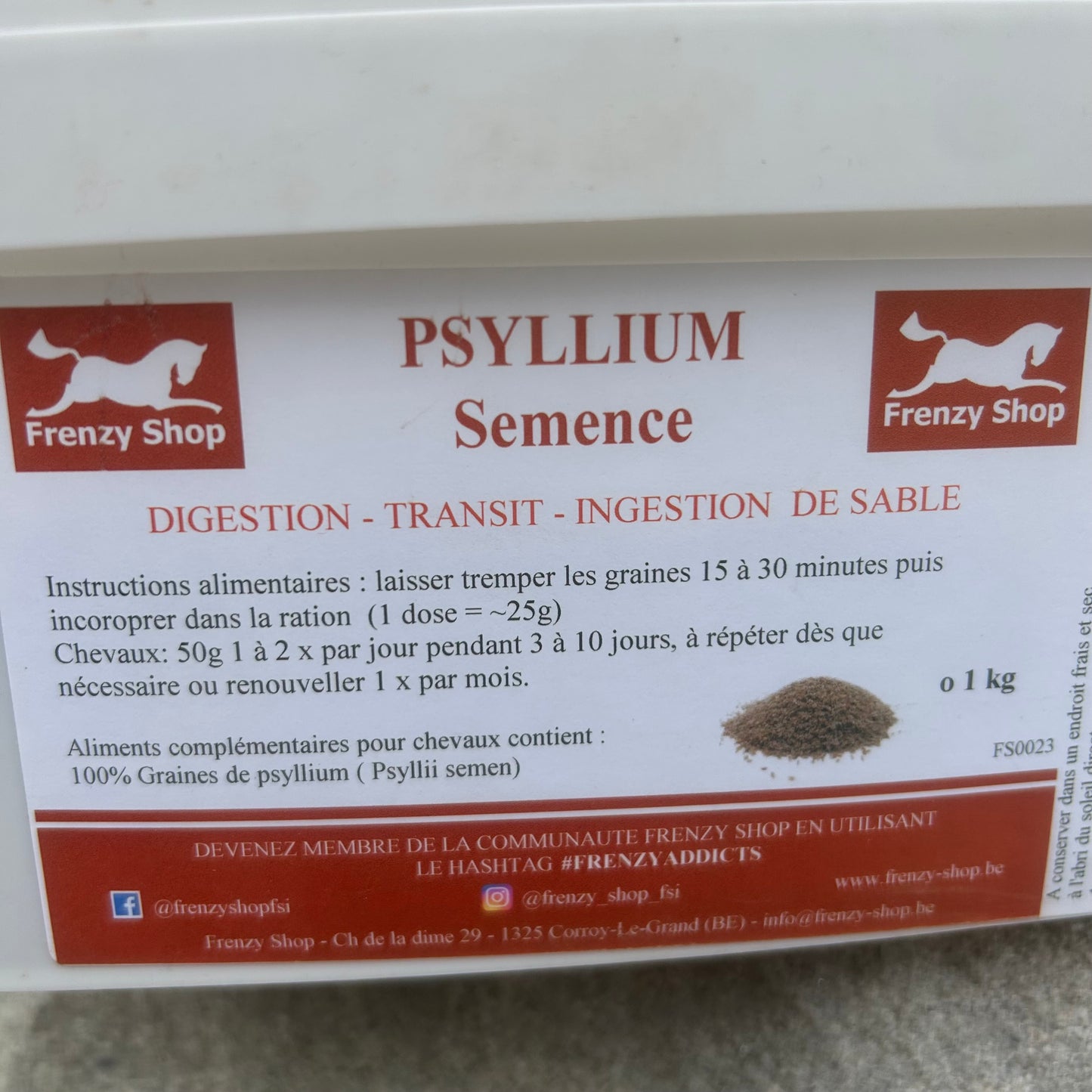 Psyllium 1kg ~ FRENZY SHOP