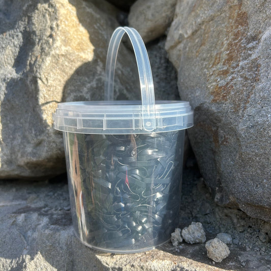 Élastiques noir plats ~ Hippo-Tonic seau