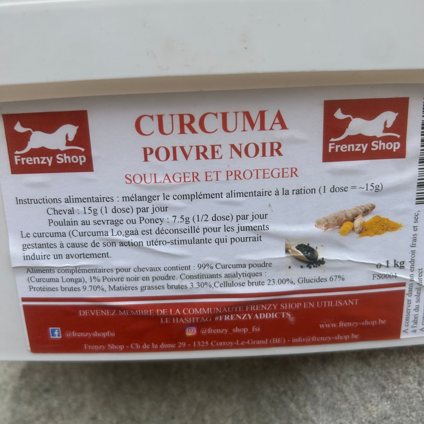 Curcuma poivre noir 1kg ~ FRENZY SHOP