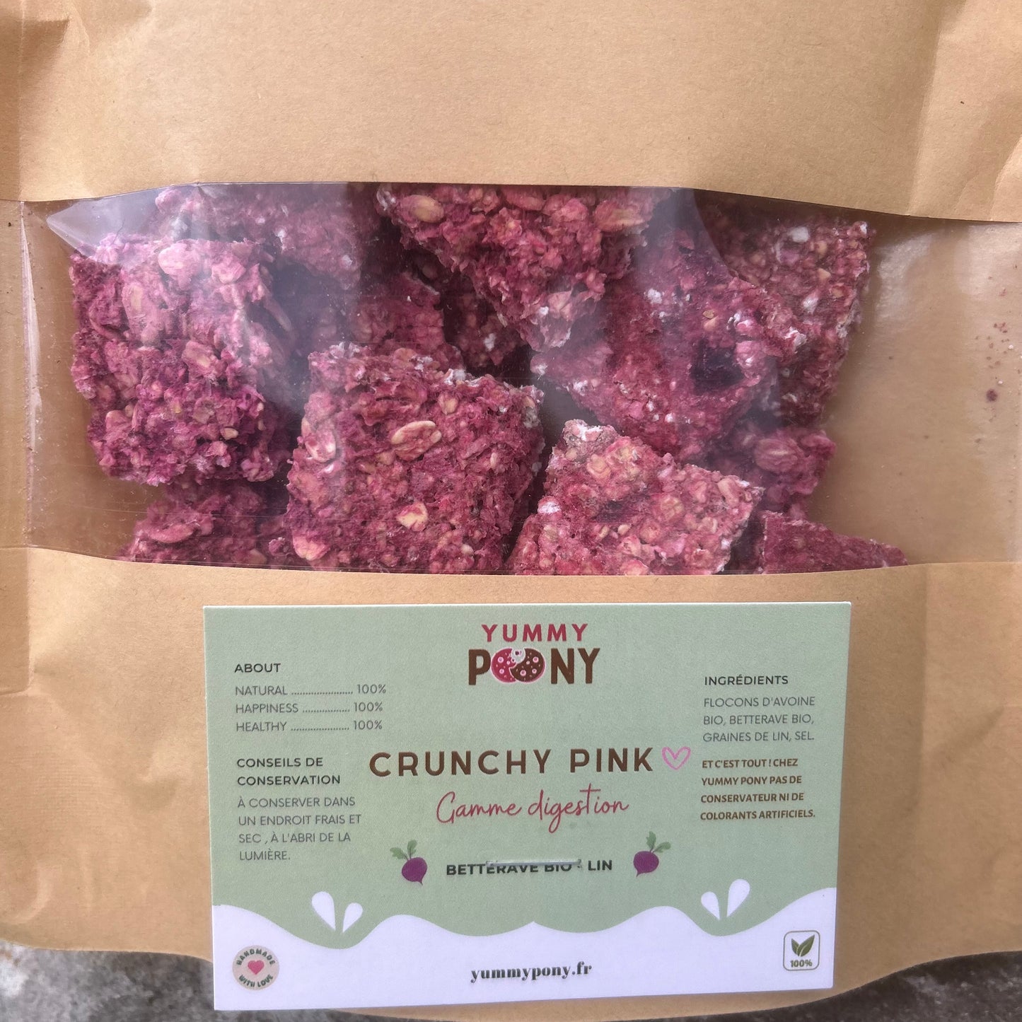 Gamme Digestion - Crunchy Pink - 200g ~ YUMMY PONY