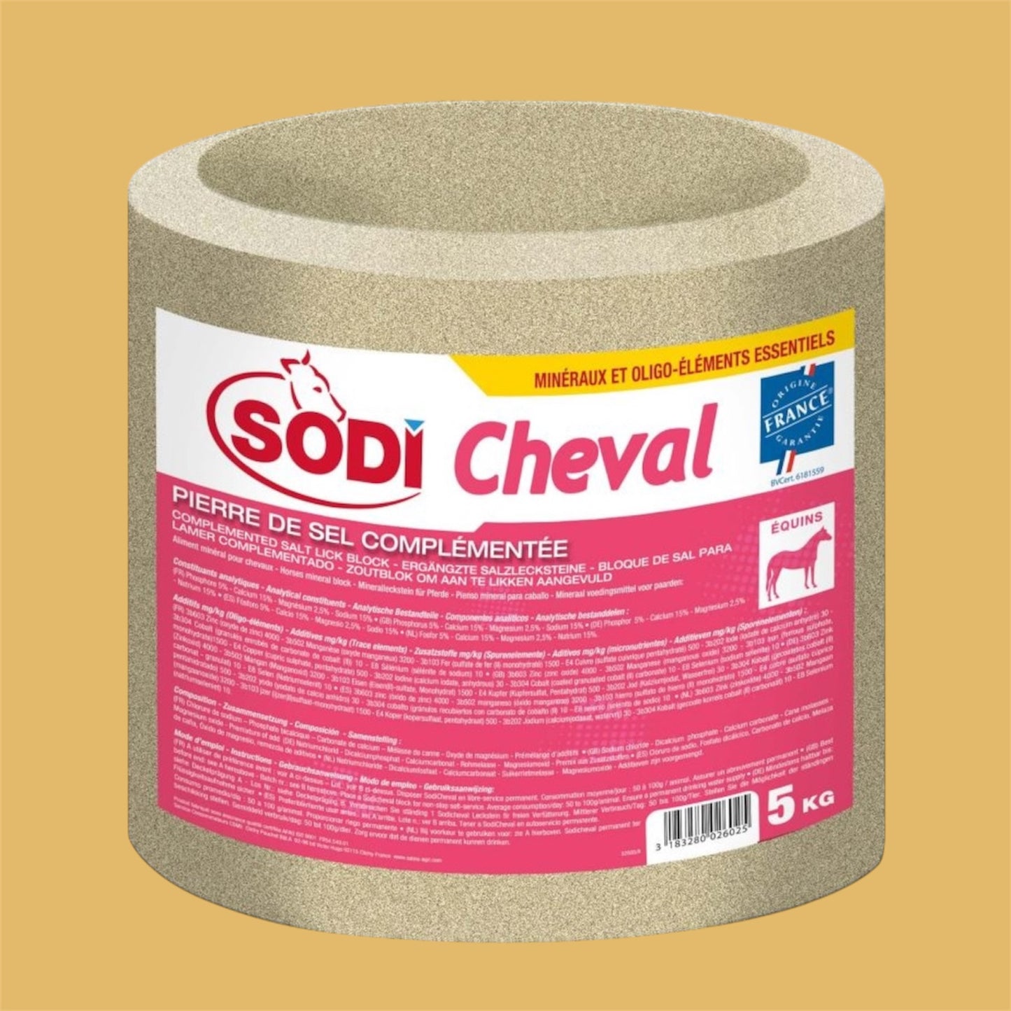 Bloc de sel complementé 5kg ~ SODI