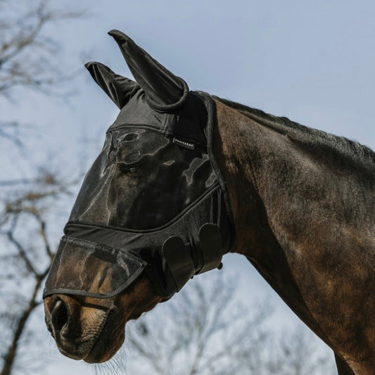 Masque anti-mouches anti-UV EQUITHÈME soft + nez