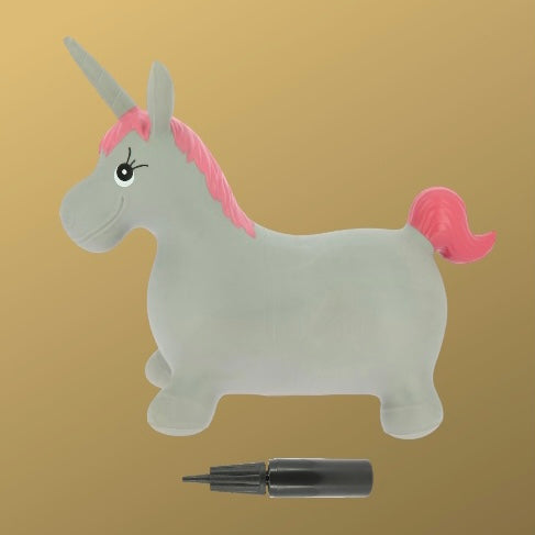 Licorne sauteuse - jouet gonflable pour enfant à partir de 36 mois (longueur 62cm) ~ Ekids